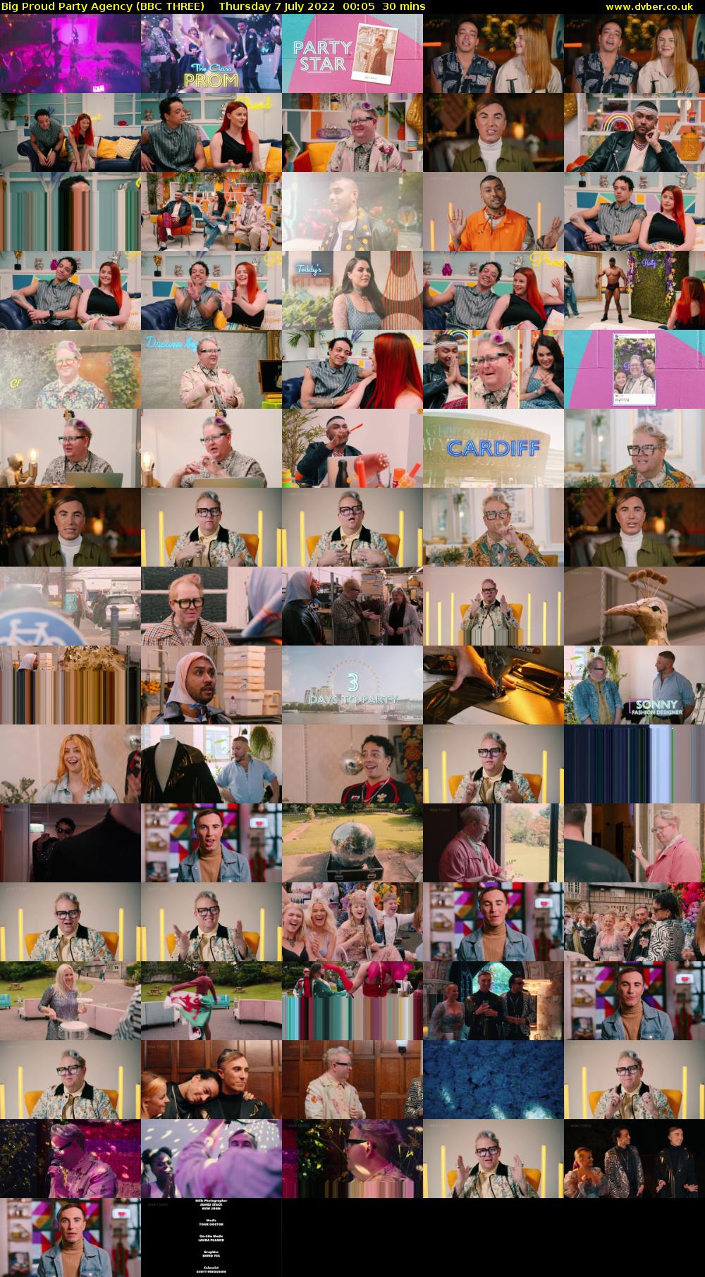 Big Proud Party Agency (BBC THREE) Thursday 7 July 2022 00:05 - 00:35