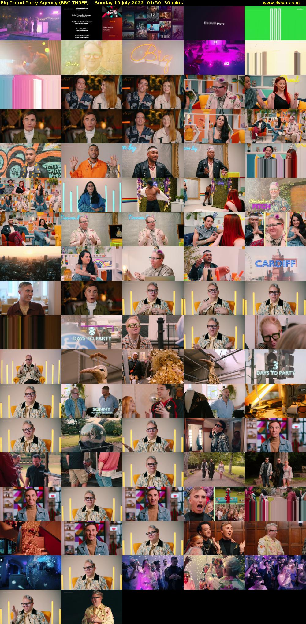 Big Proud Party Agency (BBC THREE) Sunday 10 July 2022 01:50 - 02:20