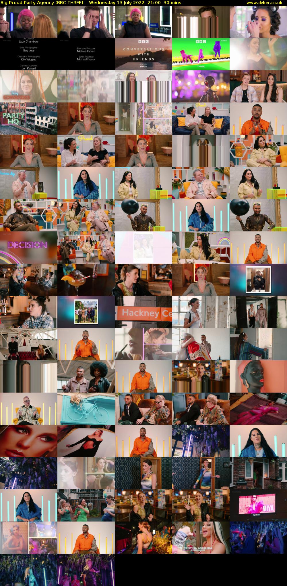 Big Proud Party Agency (BBC THREE) Wednesday 13 July 2022 21:00 - 21:30