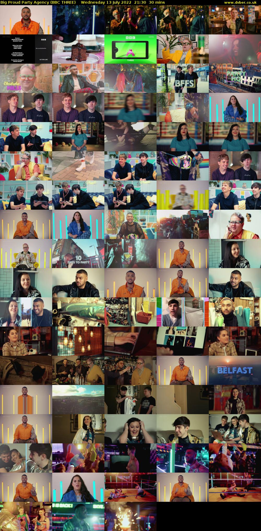 Big Proud Party Agency (BBC THREE) Wednesday 13 July 2022 21:30 - 22:00