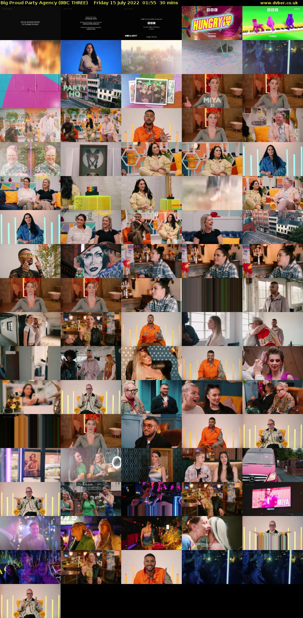 Big Proud Party Agency (BBC THREE) Friday 15 July 2022 01:55 - 02:25
