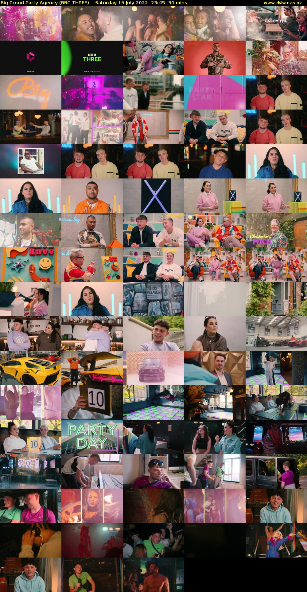 Big Proud Party Agency (BBC THREE) Saturday 16 July 2022 23:45 - 00:15