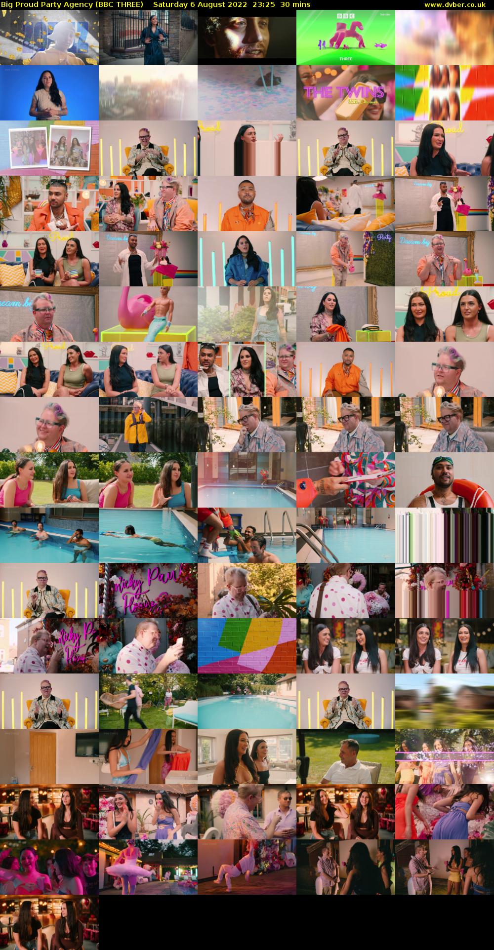 Big Proud Party Agency (BBC THREE) Saturday 6 August 2022 23:25 - 23:55