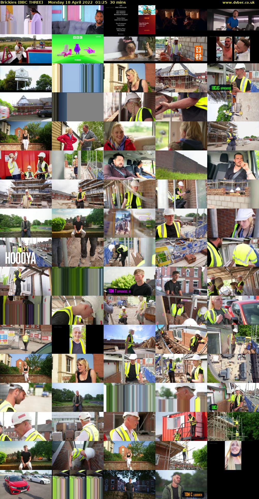 Brickies (BBC THREE) Monday 18 April 2022 01:25 - 01:55