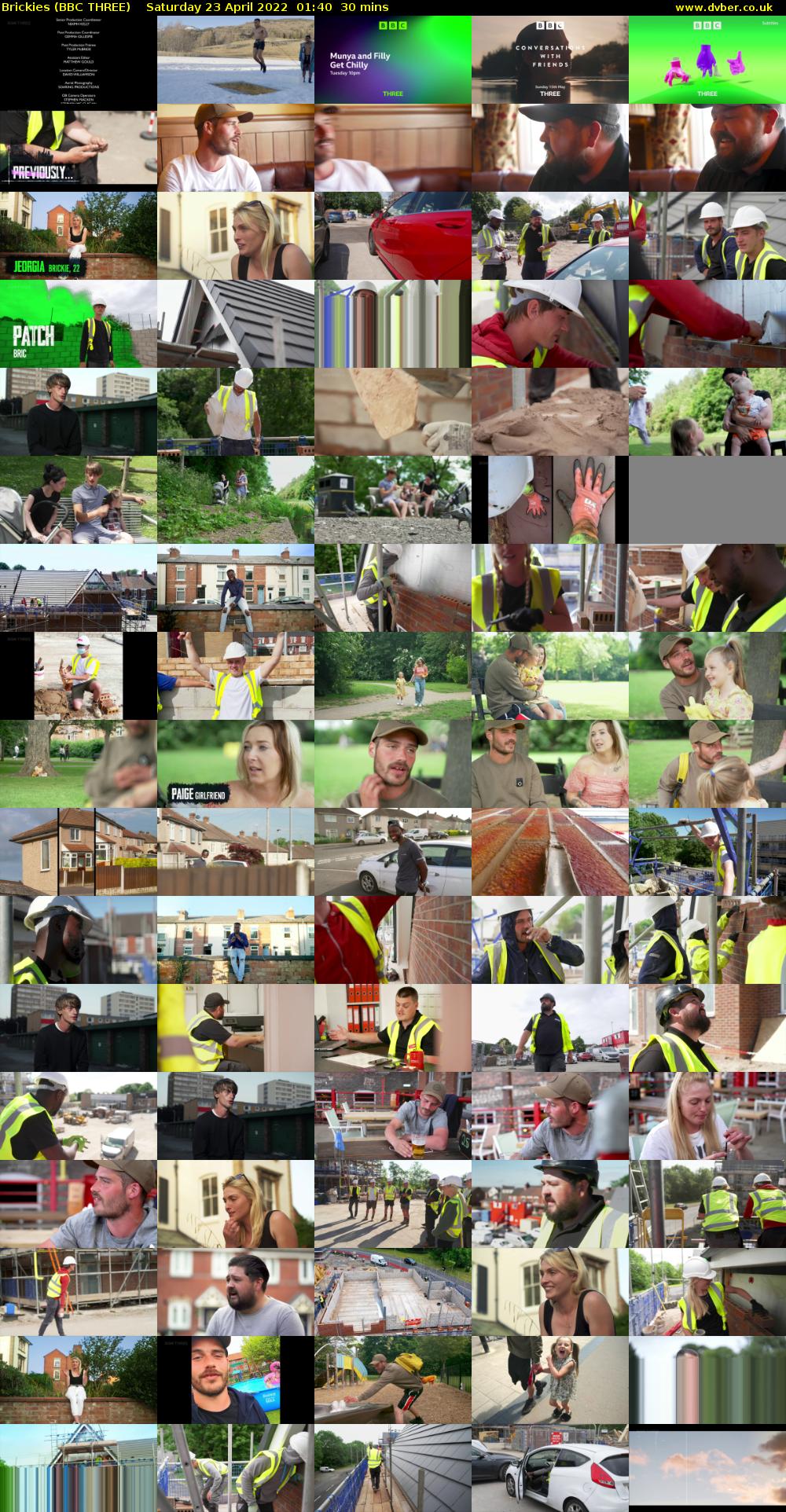 Brickies (BBC THREE) Saturday 23 April 2022 01:40 - 02:10