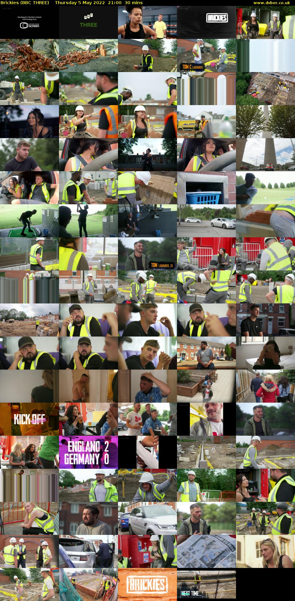 Brickies (BBC THREE) Thursday 5 May 2022 21:00 - 21:30