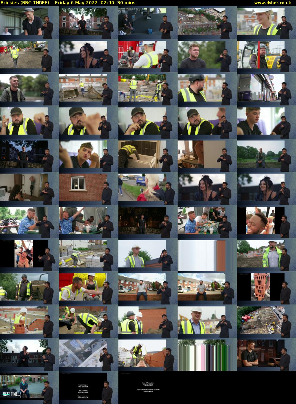 Brickies (BBC THREE) Friday 6 May 2022 02:40 - 03:10