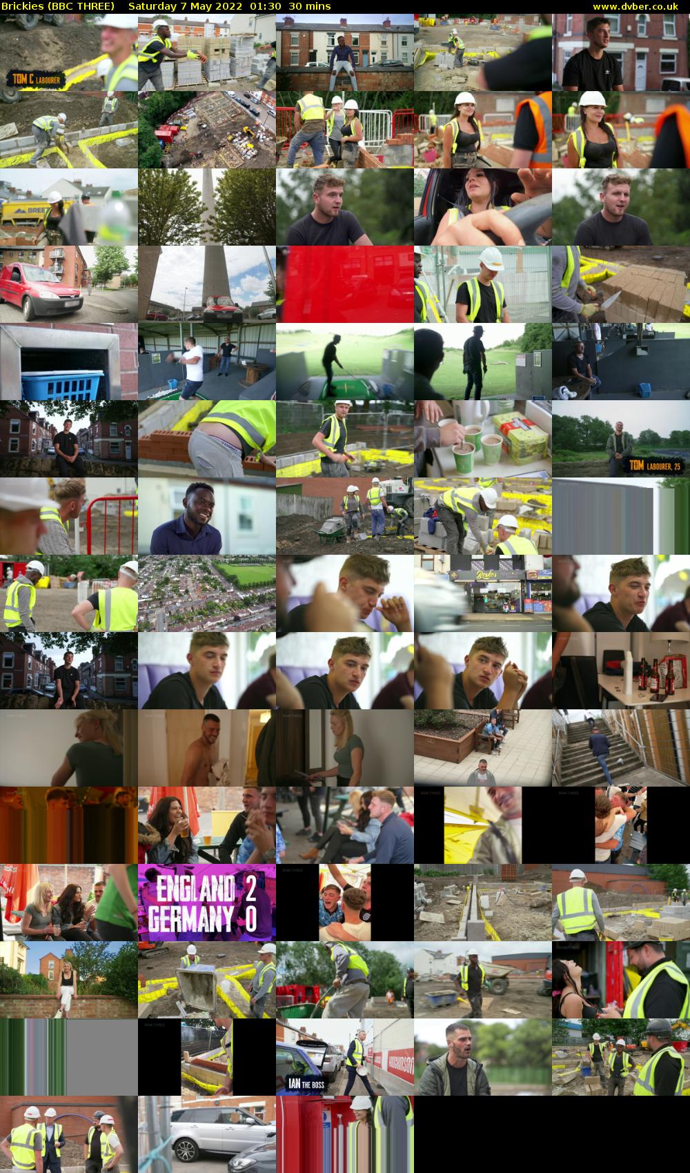 Brickies (BBC THREE) Saturday 7 May 2022 01:30 - 02:00