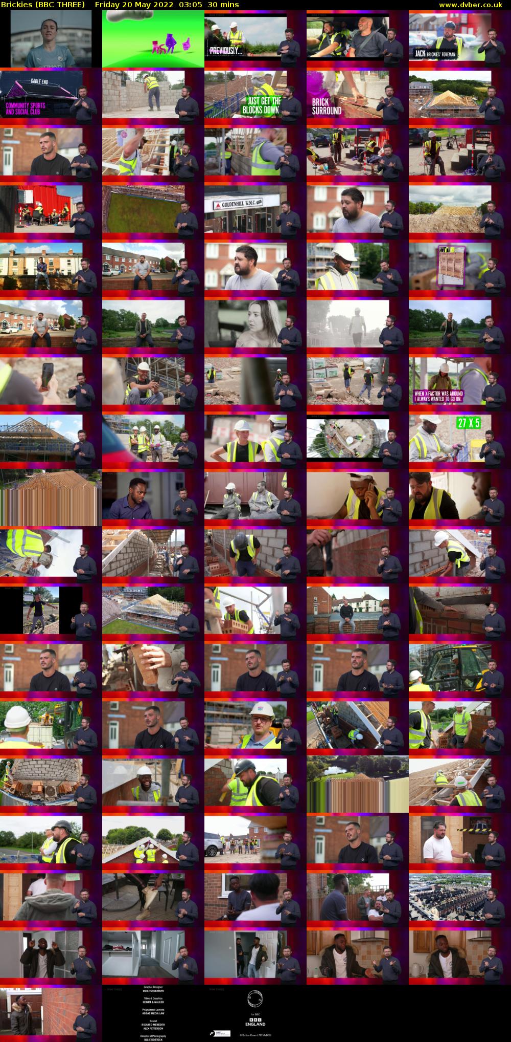 Brickies (BBC THREE) Friday 20 May 2022 03:05 - 03:35