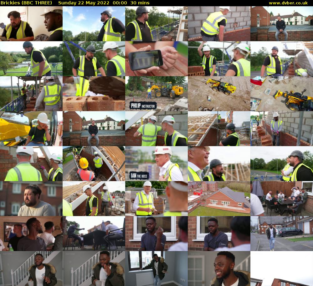 Brickies (BBC THREE) Sunday 22 May 2022 00:00 - 00:30