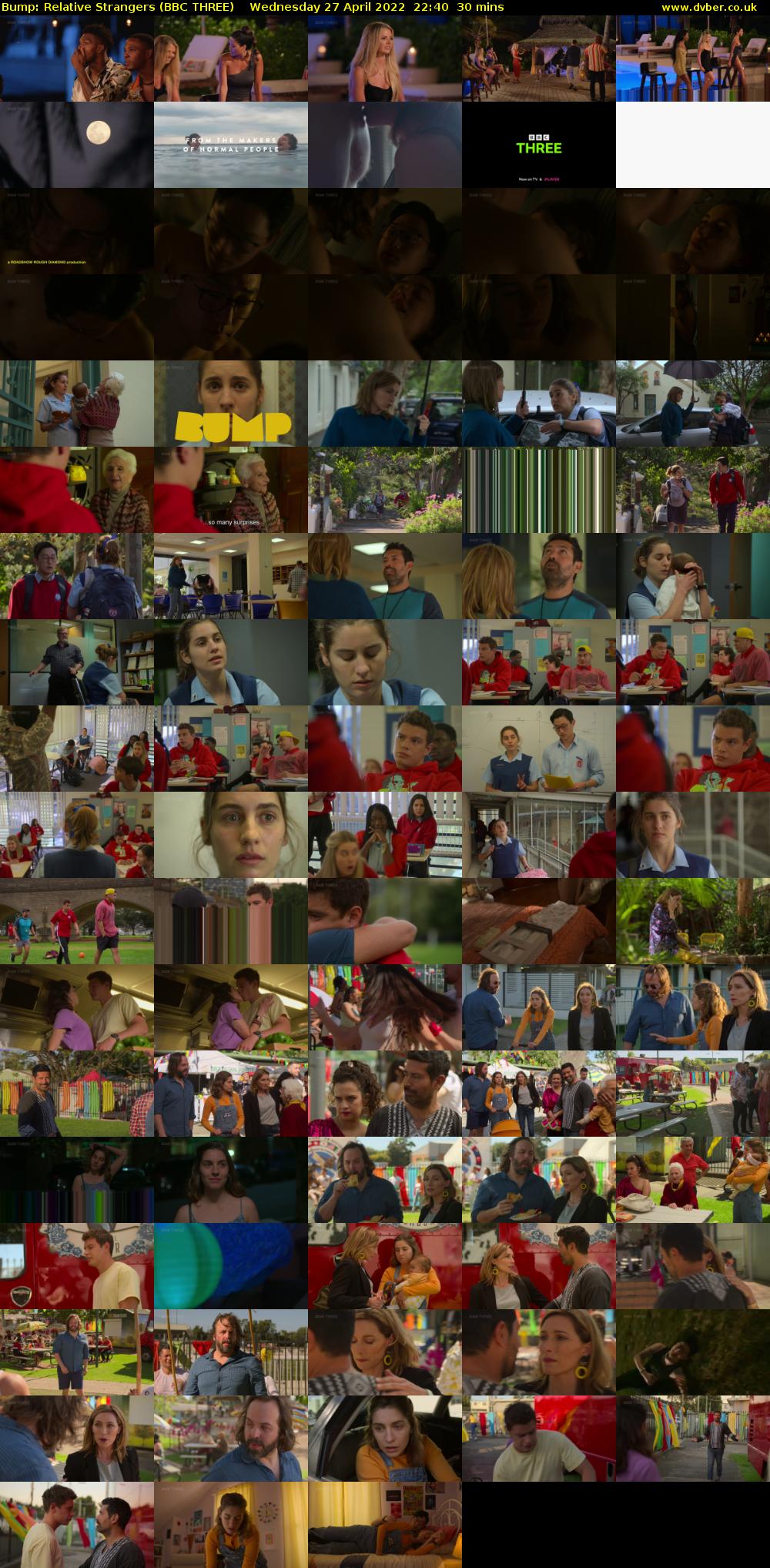 Bump: Relative Strangers (BBC THREE) Wednesday 27 April 2022 22:40 - 23:10