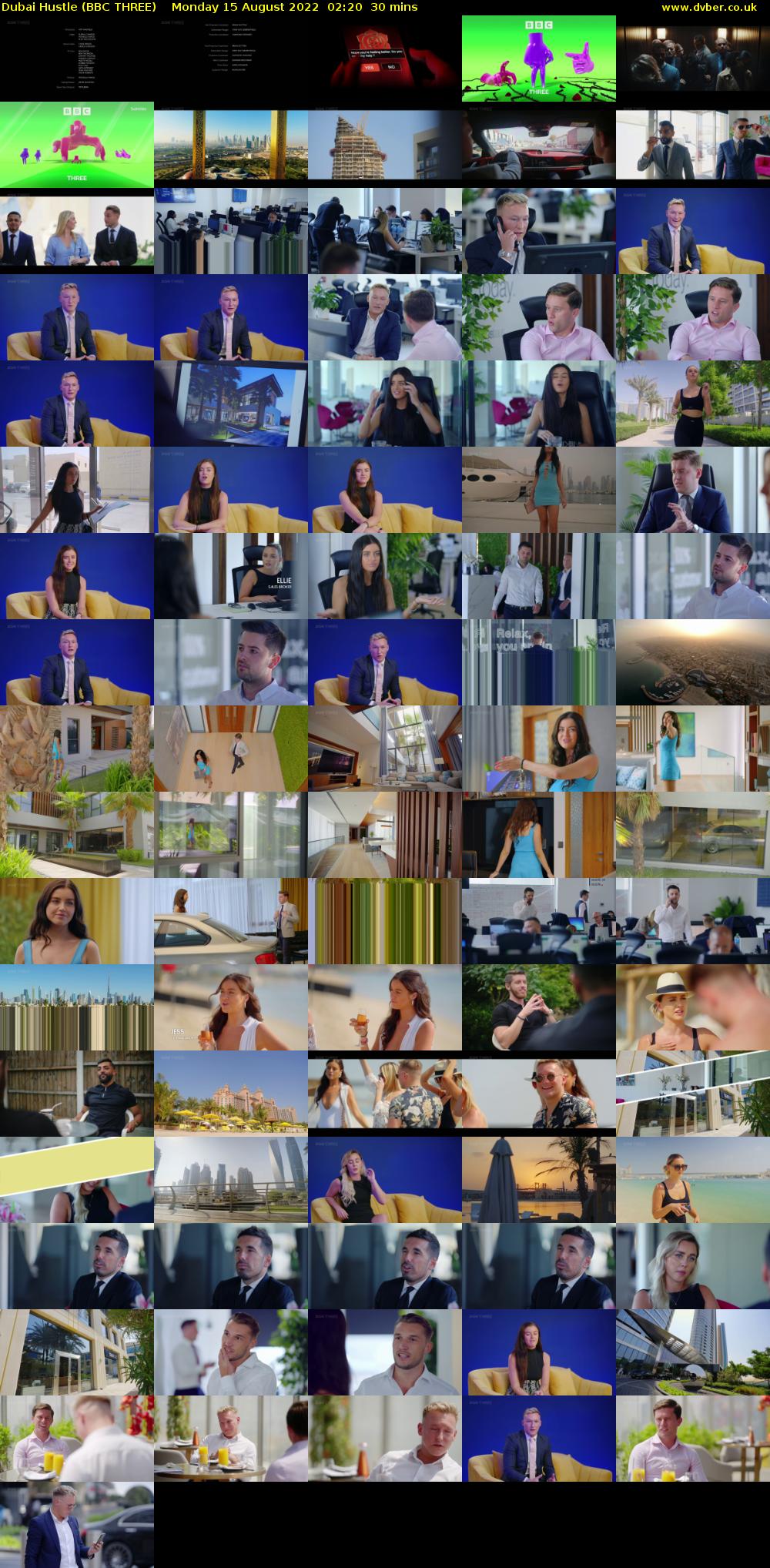 Dubai Hustle (BBC THREE) Monday 15 August 2022 02:20 - 02:50