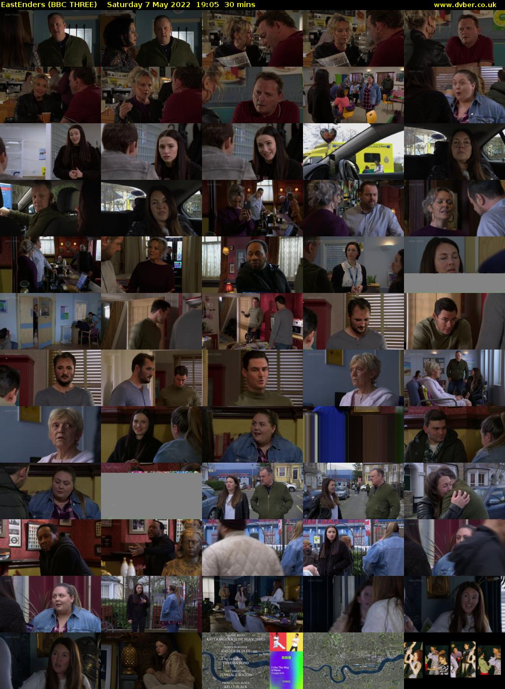 EastEnders (BBC THREE) Saturday 7 May 2022 19:05 - 19:35