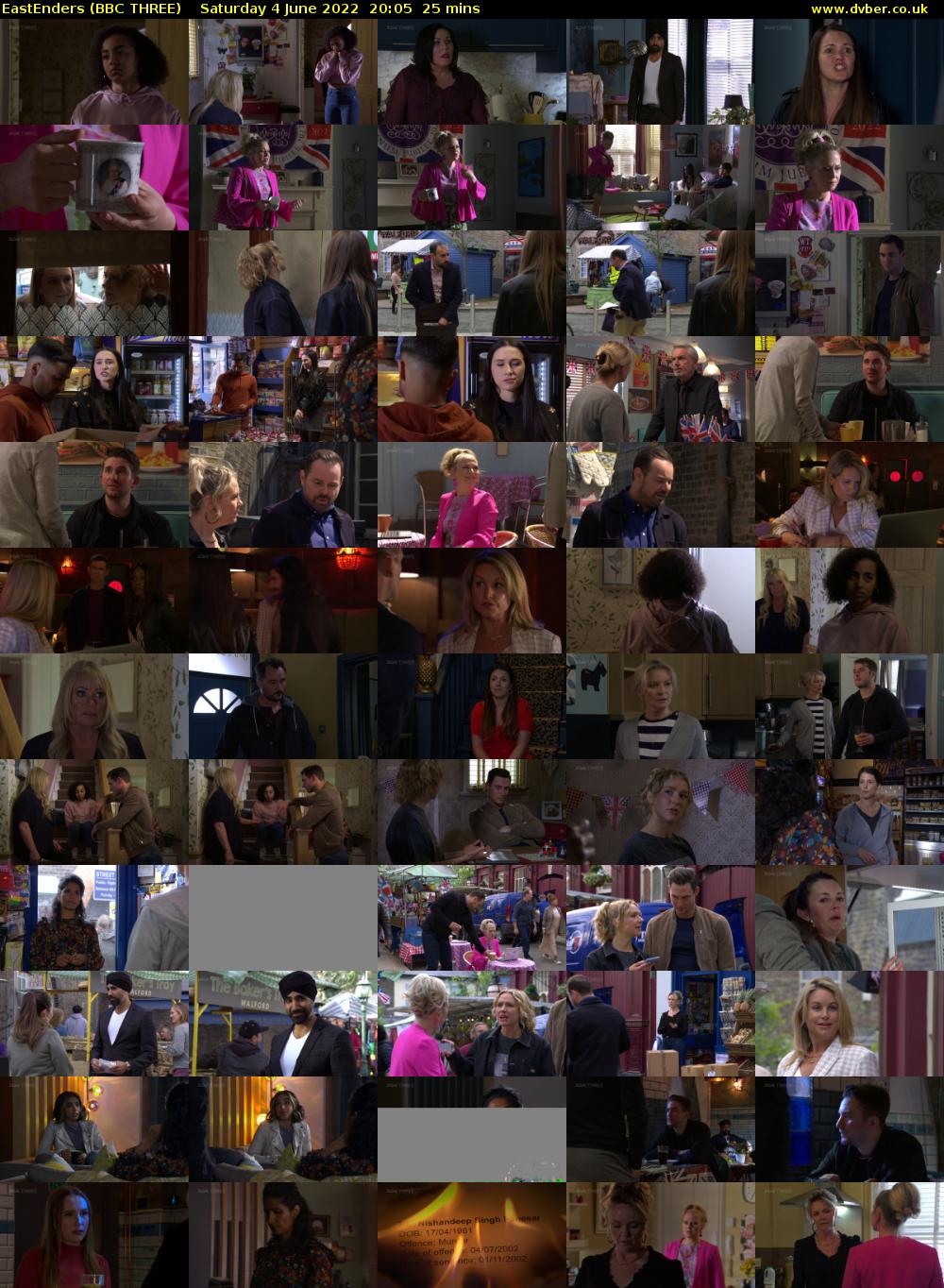 EastEnders (BBC THREE) Saturday 4 June 2022 20:05 - 20:30