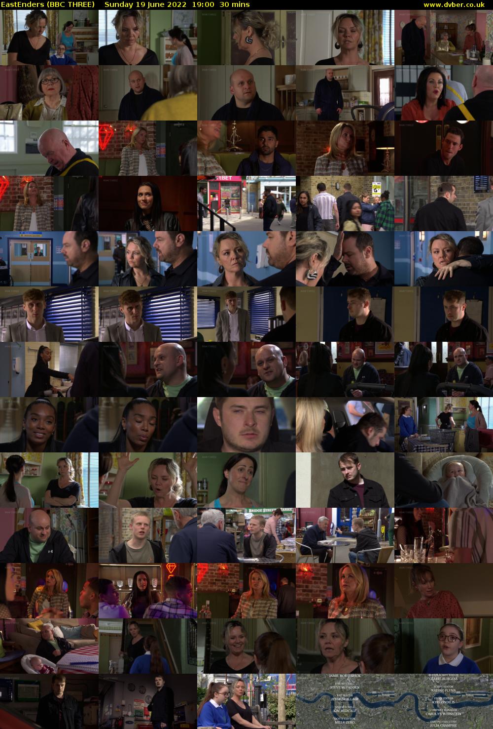 EastEnders (BBC THREE) Sunday 19 June 2022 19:00 - 19:30