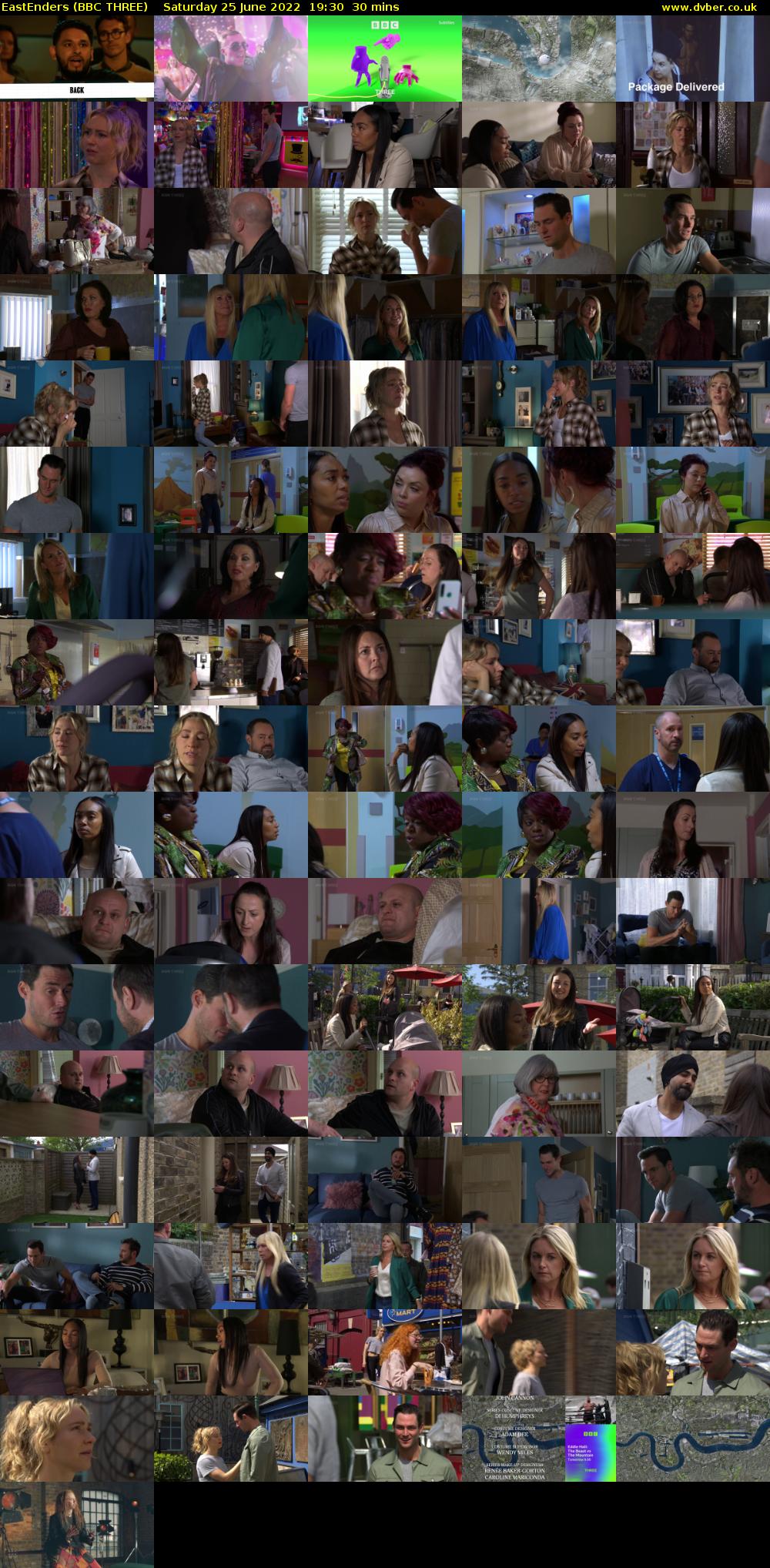 EastEnders (BBC THREE) Saturday 25 June 2022 19:30 - 20:00