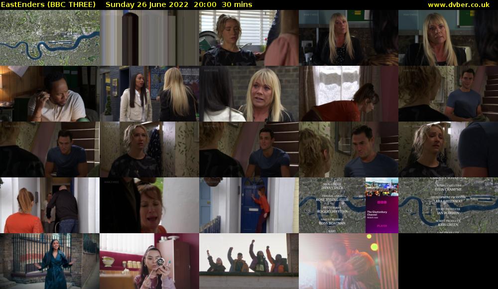EastEnders (BBC THREE) Sunday 26 June 2022 20:00 - 20:30