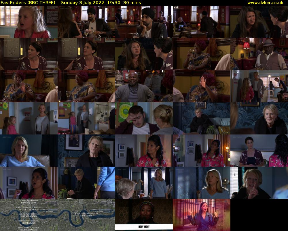 EastEnders (BBC THREE) Sunday 3 July 2022 19:30 - 20:00
