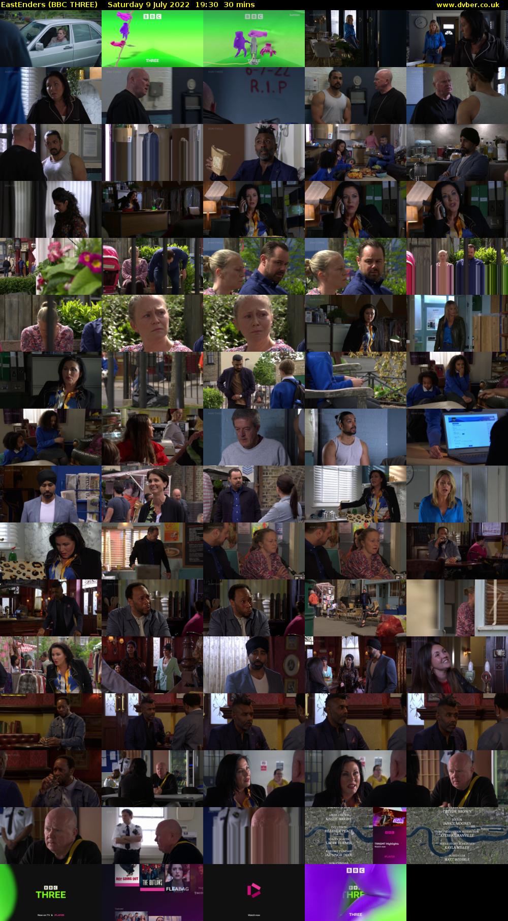 EastEnders (BBC THREE) Saturday 9 July 2022 19:30 - 20:00