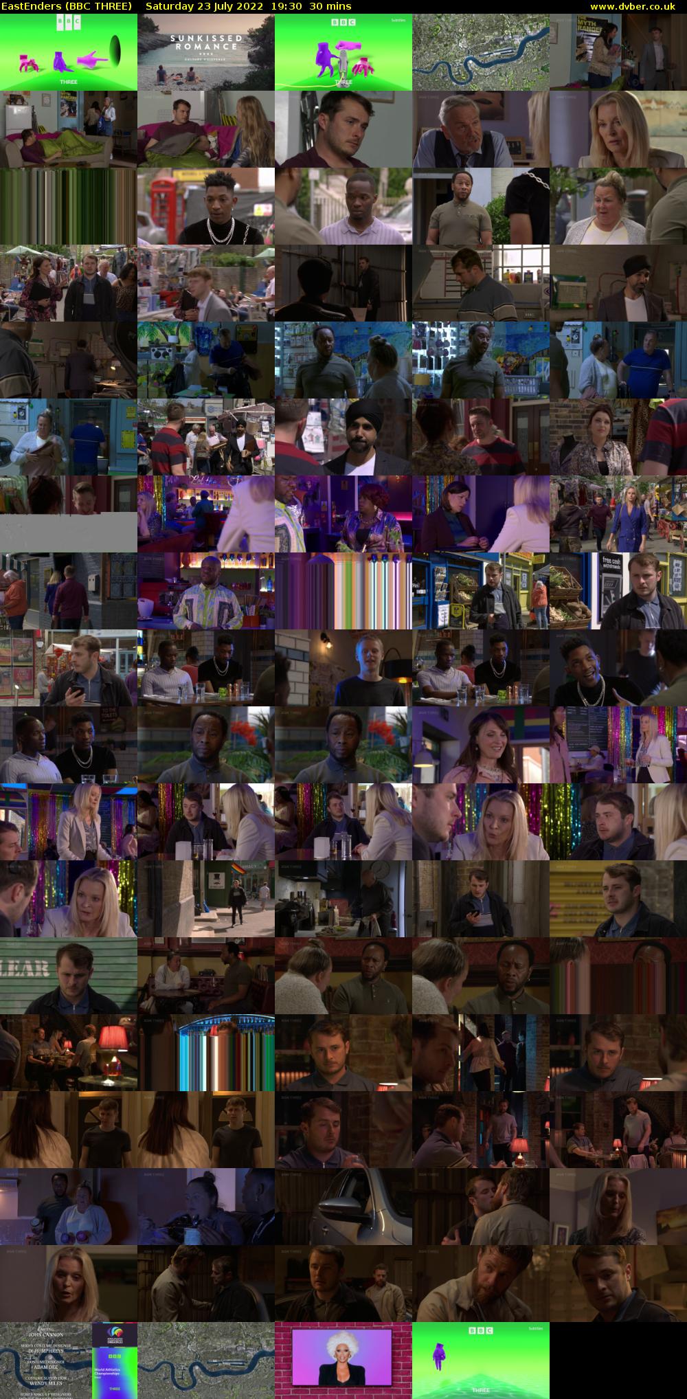 EastEnders (BBC THREE) Saturday 23 July 2022 19:30 - 20:00