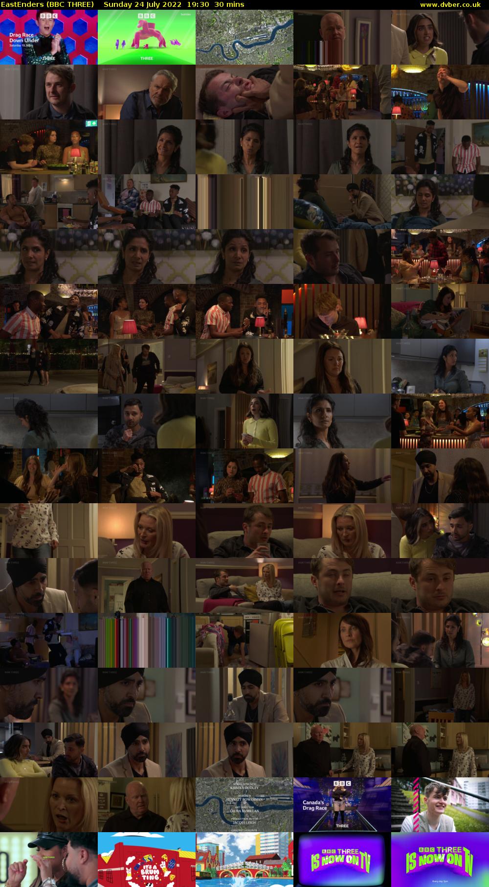 EastEnders (BBC THREE) Sunday 24 July 2022 19:30 - 20:00