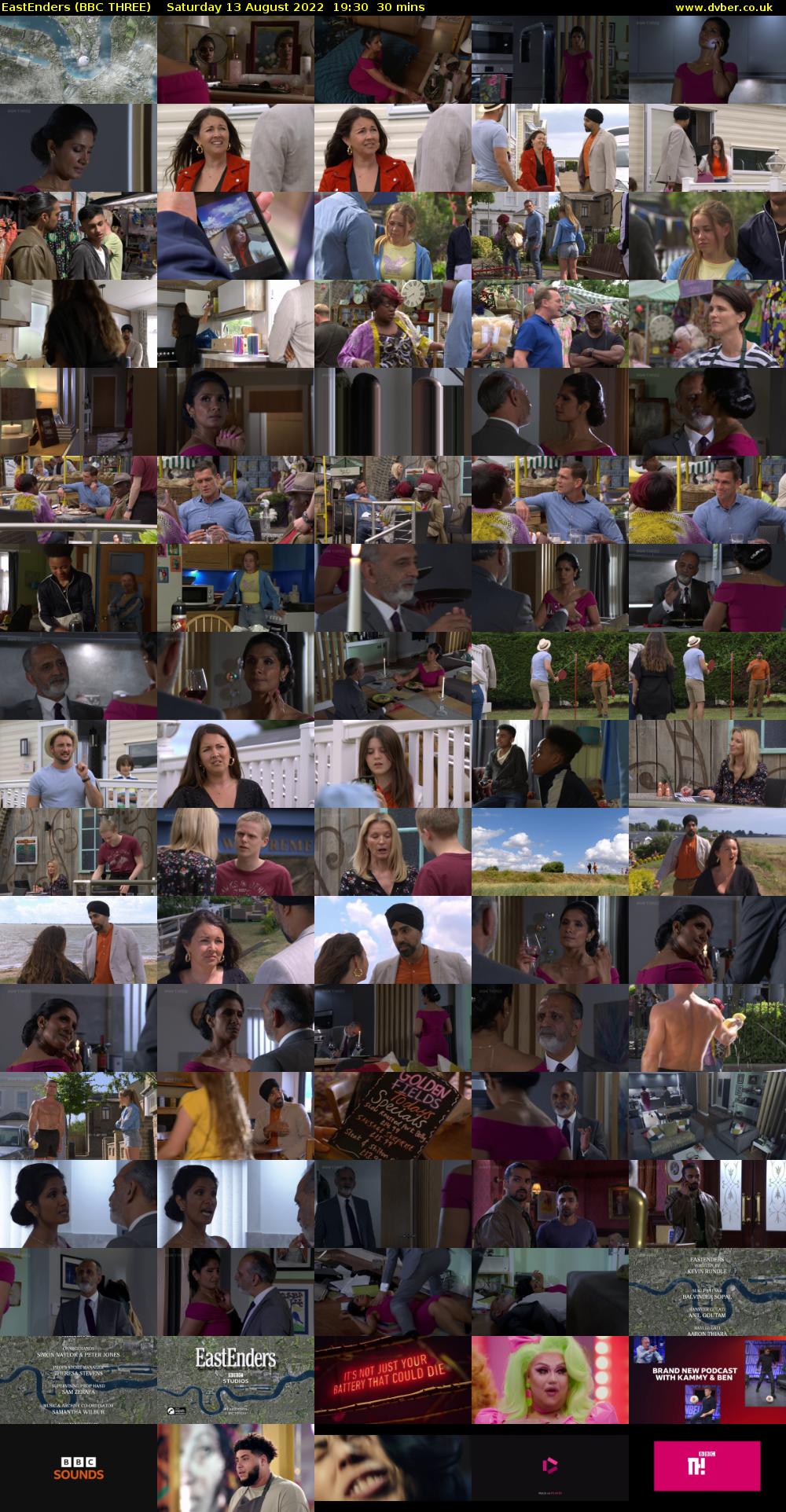 EastEnders (BBC THREE) Saturday 13 August 2022 19:30 - 20:00