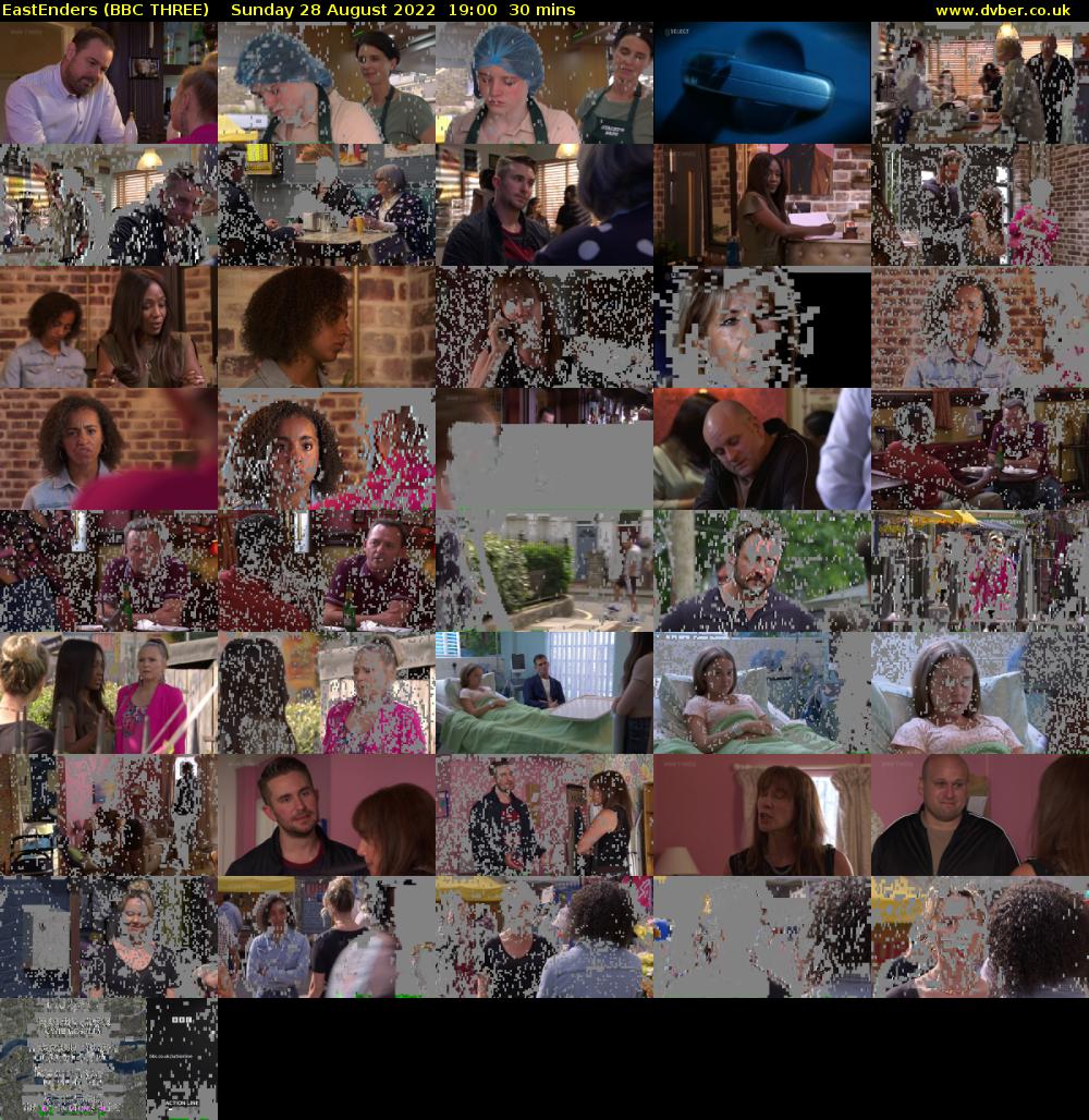EastEnders (BBC THREE) Sunday 28 August 2022 19:00 - 19:30