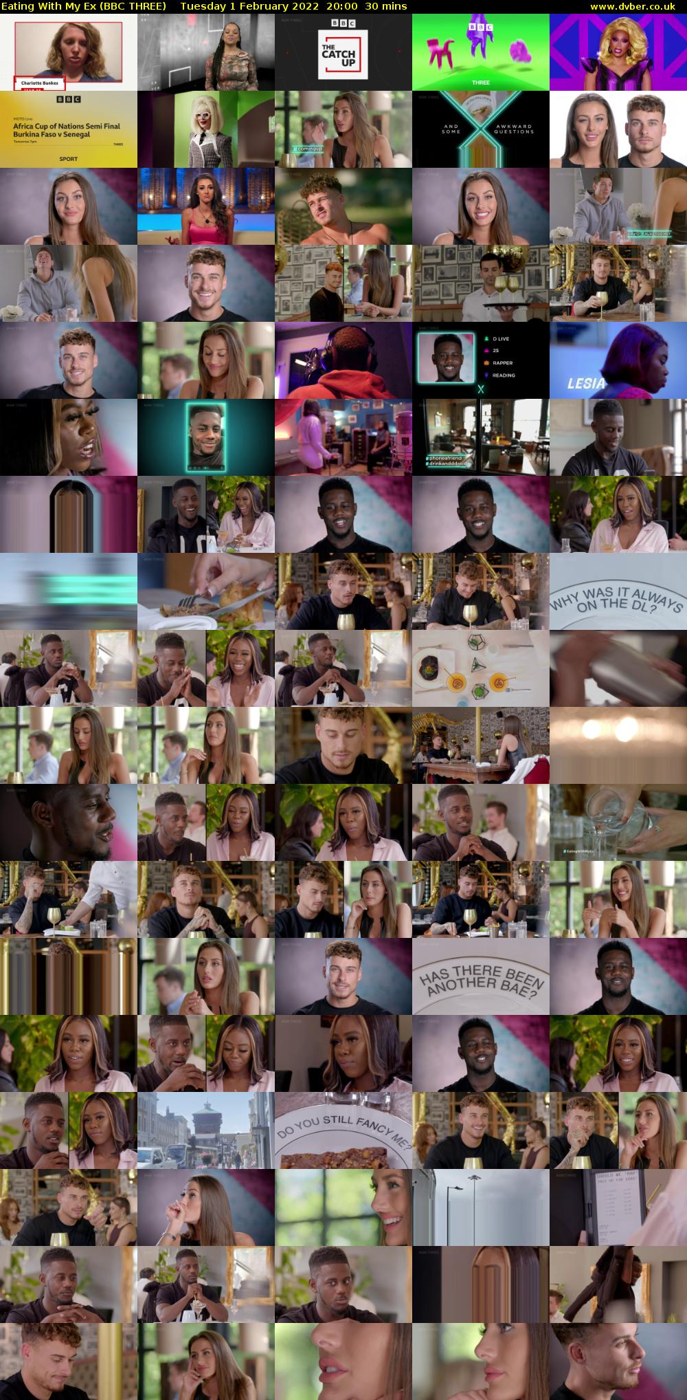 Eating With My Ex (BBC THREE) Tuesday 1 February 2022 20:00 - 20:30