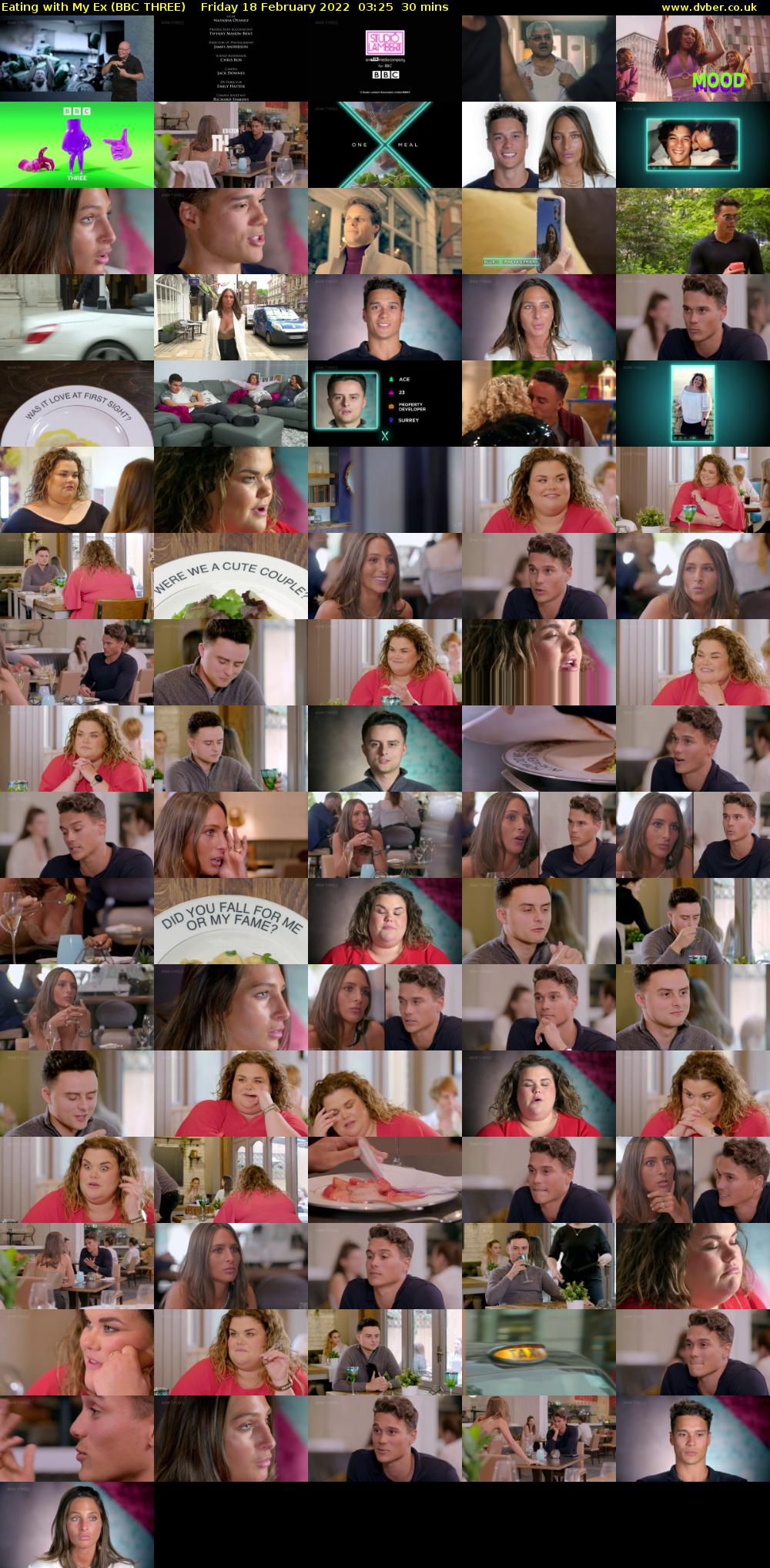 Eating with My Ex (BBC THREE) Friday 18 February 2022 03:25 - 03:55