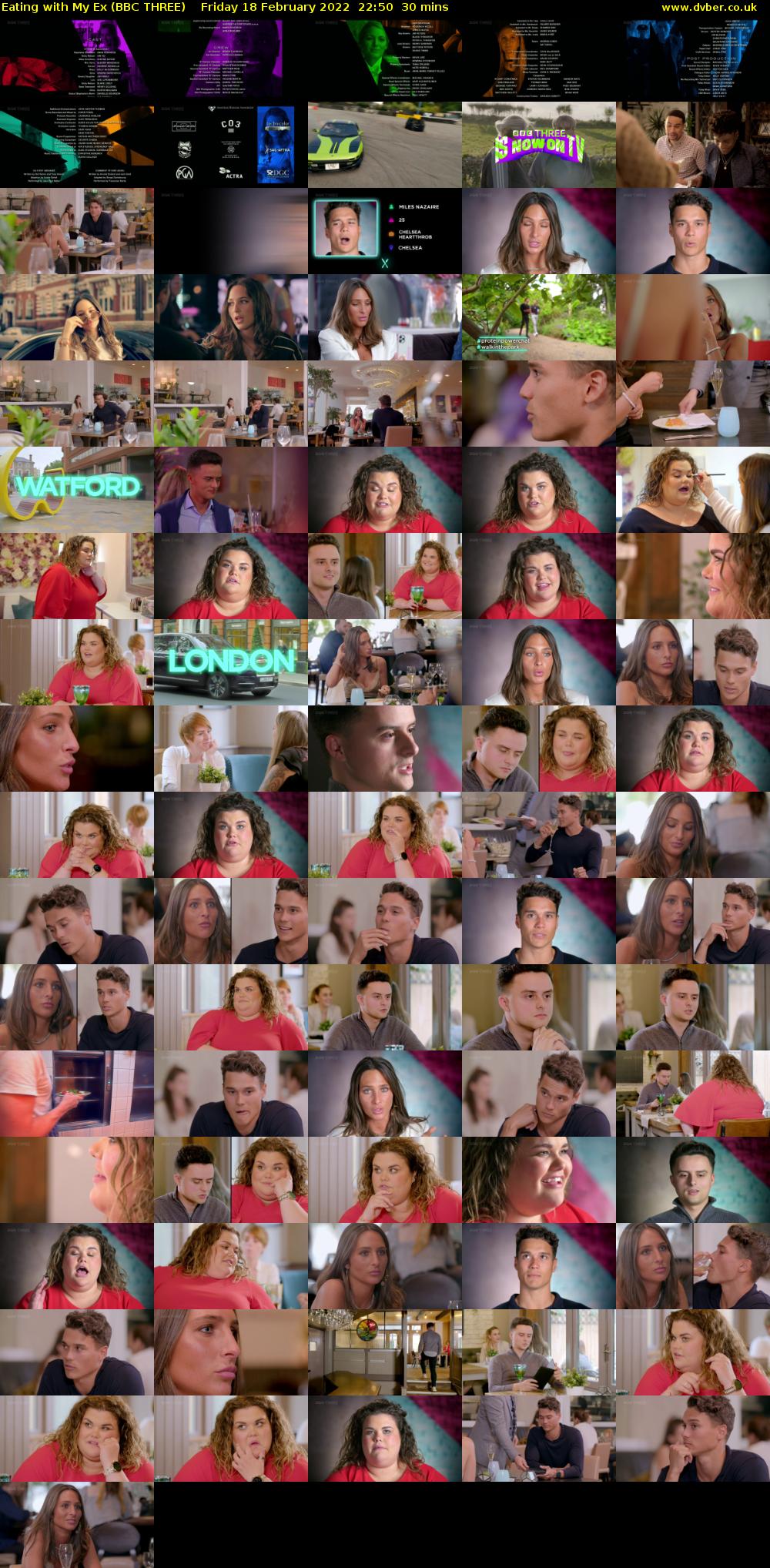 Eating with My Ex (BBC THREE) Friday 18 February 2022 22:50 - 23:20