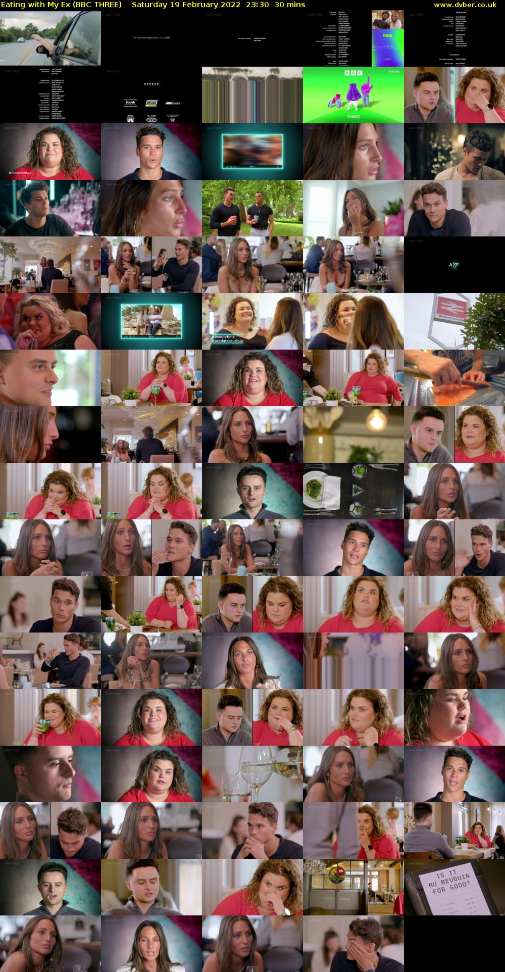 Eating with My Ex (BBC THREE) Saturday 19 February 2022 23:30 - 00:00