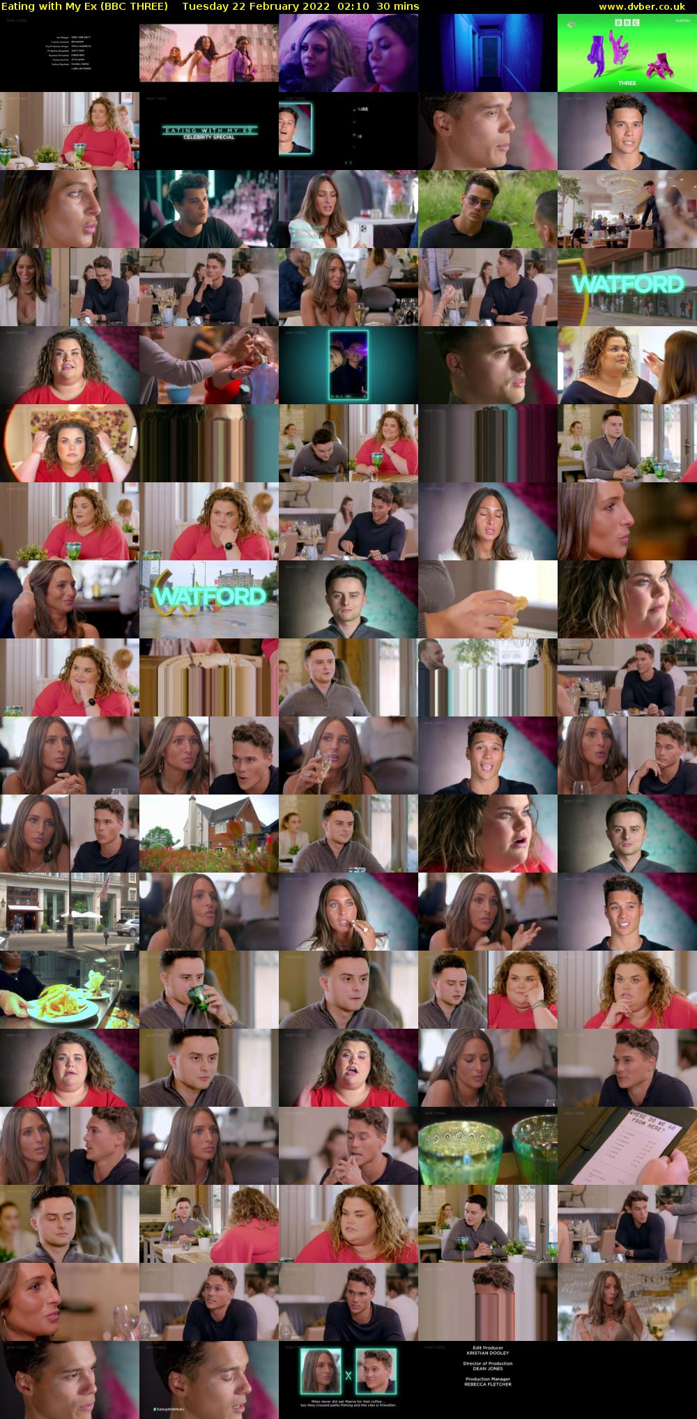 Eating with My Ex (BBC THREE) Tuesday 22 February 2022 02:10 - 02:40