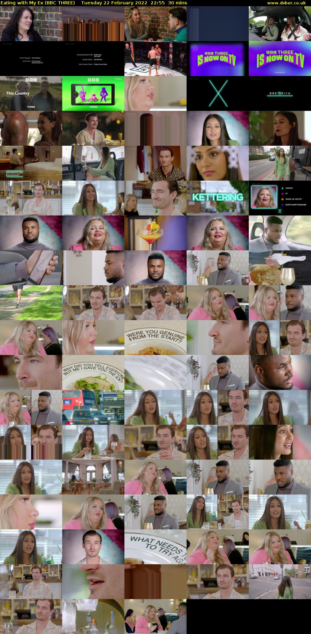 Eating with My Ex (BBC THREE) Tuesday 22 February 2022 22:55 - 23:25