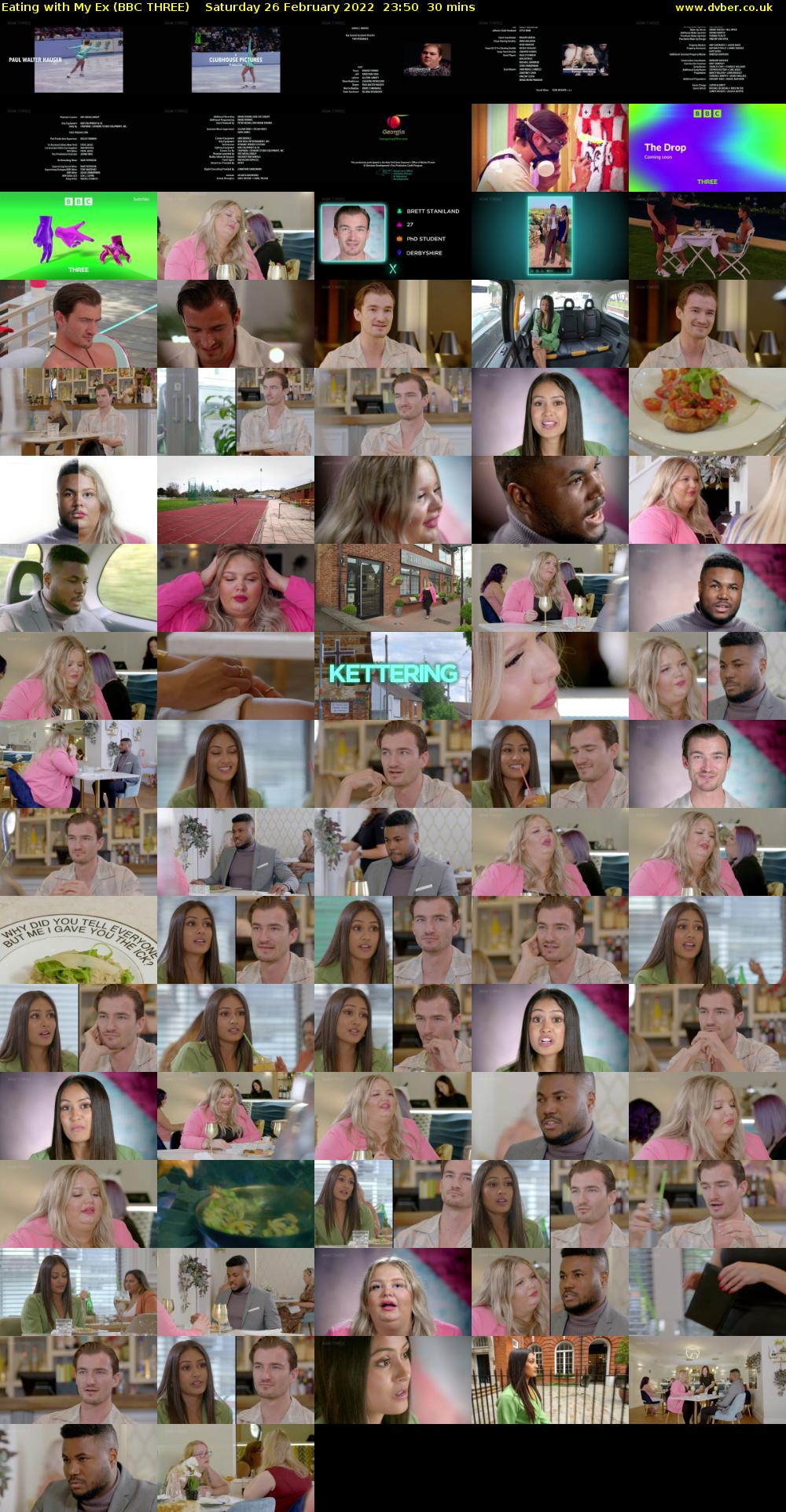Eating with My Ex (BBC THREE) Saturday 26 February 2022 23:50 - 00:20