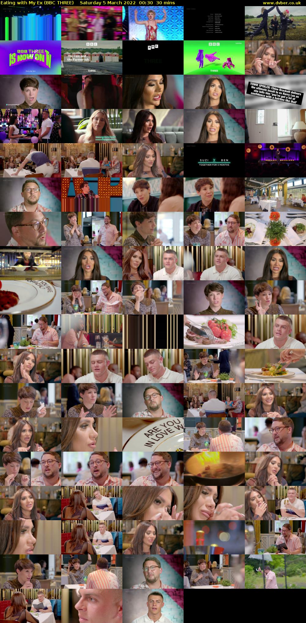 Eating with My Ex (BBC THREE) Saturday 5 March 2022 00:30 - 01:00