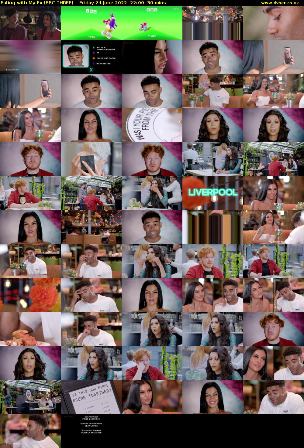 Eating with My Ex (BBC THREE) Friday 24 June 2022 22:00 - 22:30