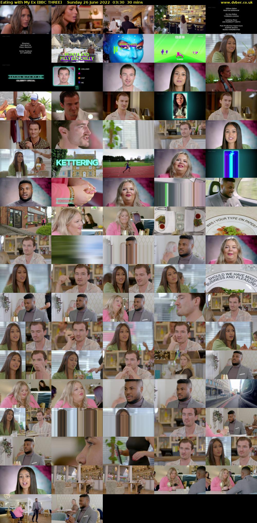 Eating with My Ex (BBC THREE) Sunday 26 June 2022 03:30 - 04:00