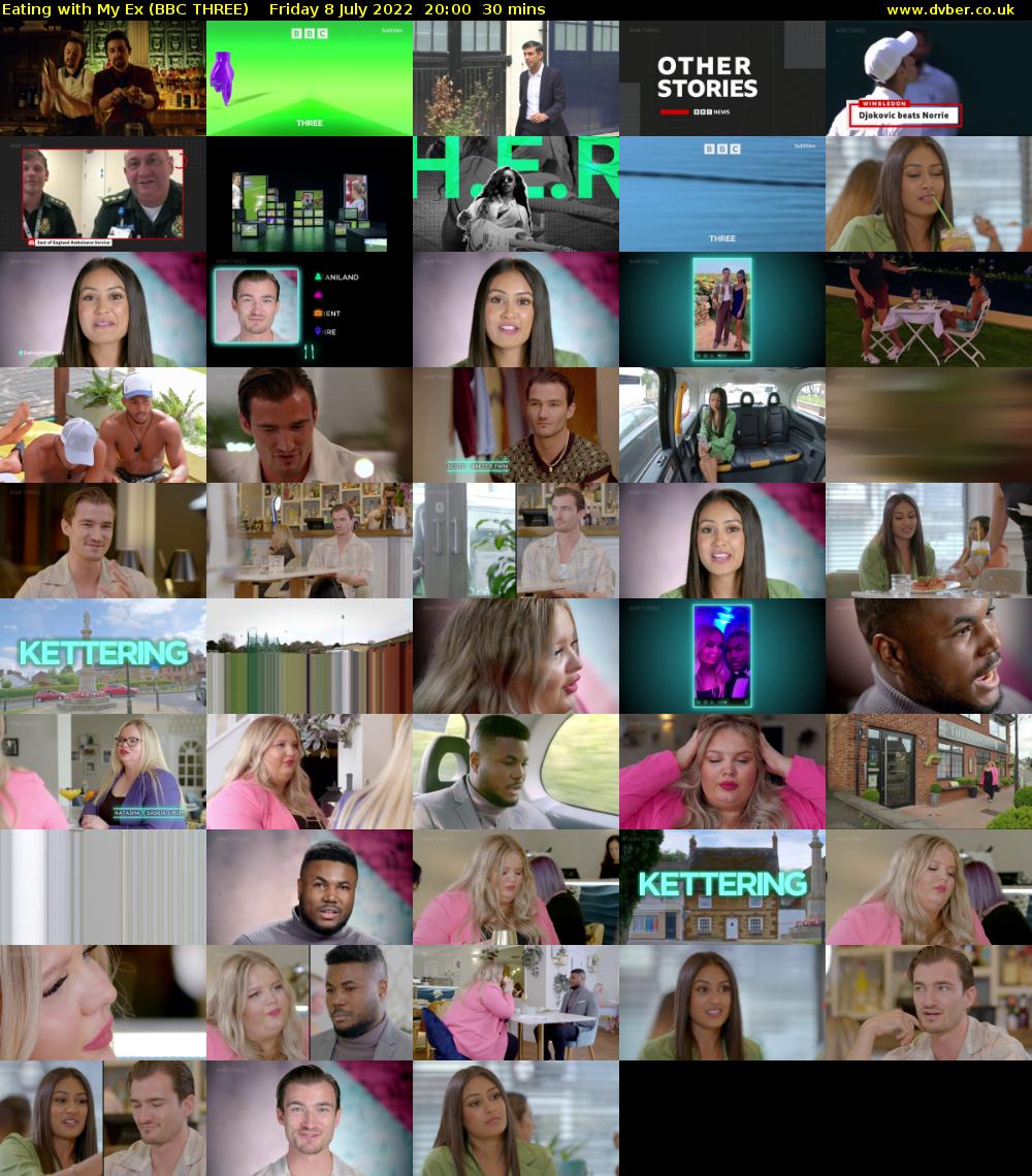 Eating with My Ex (BBC THREE) Friday 8 July 2022 20:00 - 20:30