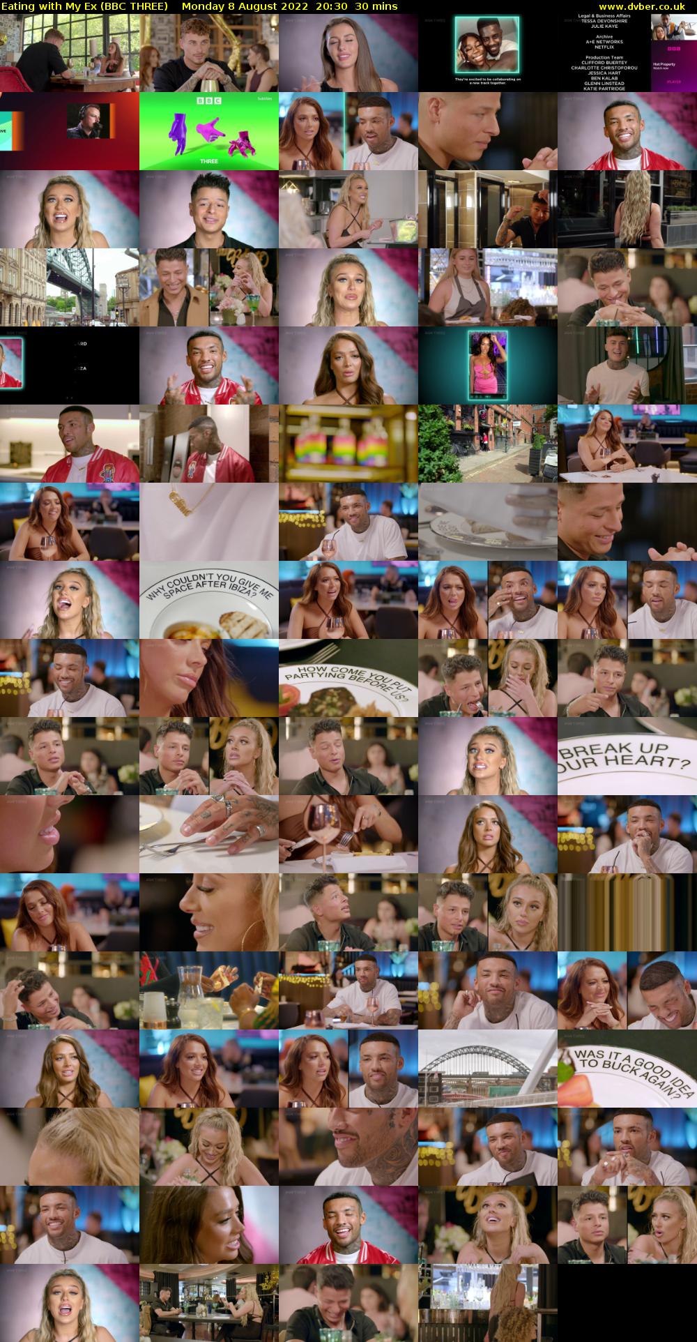 Eating with My Ex (BBC THREE) Monday 8 August 2022 20:30 - 21:00