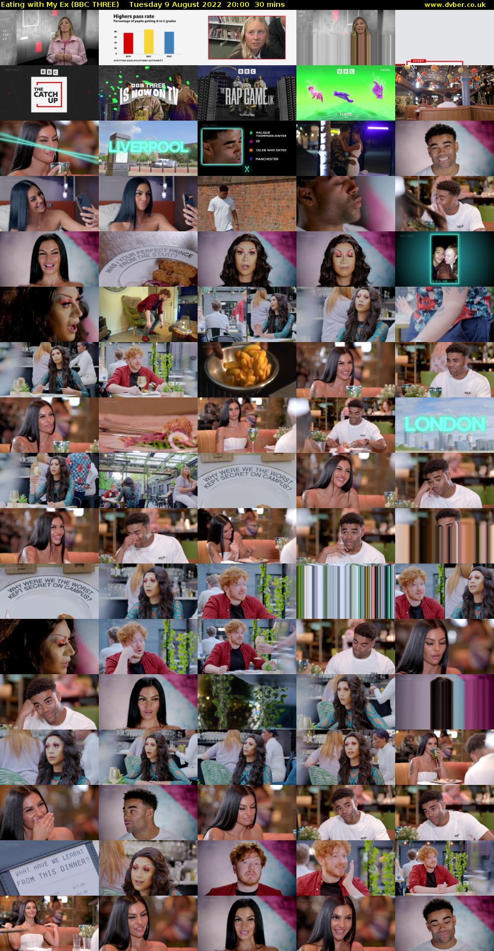 Eating with My Ex (BBC THREE) Tuesday 9 August 2022 20:00 - 20:30