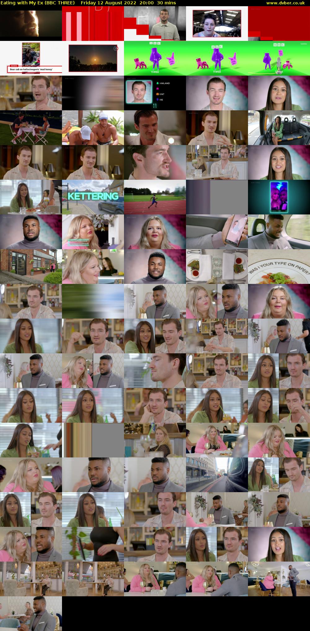 Eating with My Ex (BBC THREE) Friday 12 August 2022 20:00 - 20:30