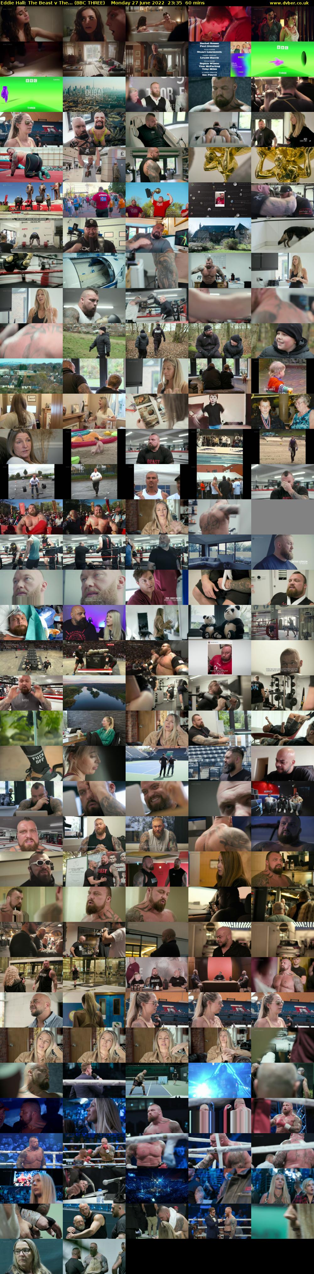 Eddie Hall: The Beast v The... (BBC THREE) Monday 27 June 2022 23:35 - 00:35