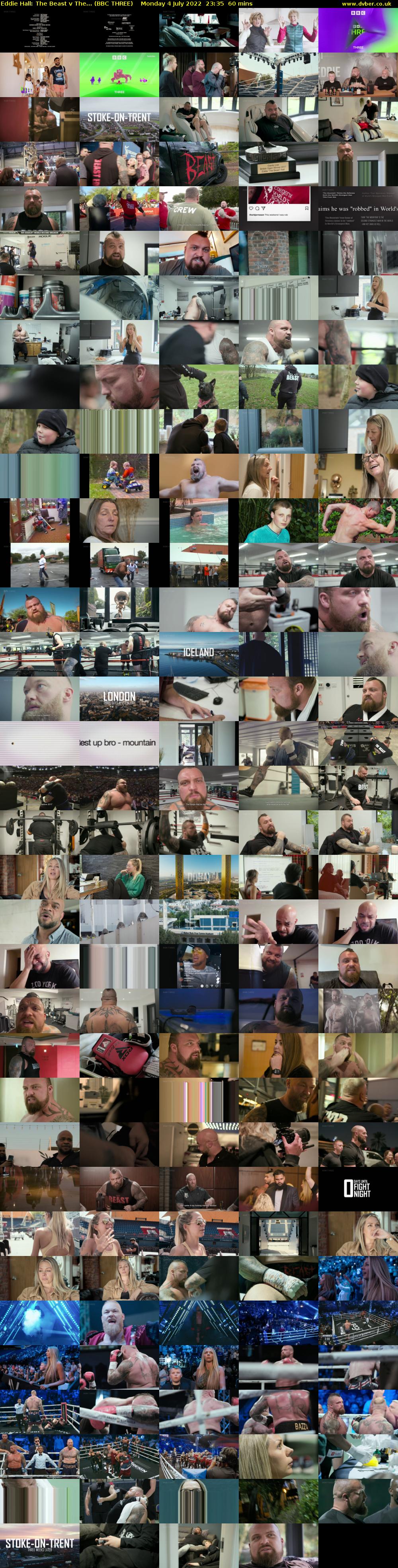 Eddie Hall: The Beast v The... (BBC THREE) Monday 4 July 2022 23:35 - 00:35