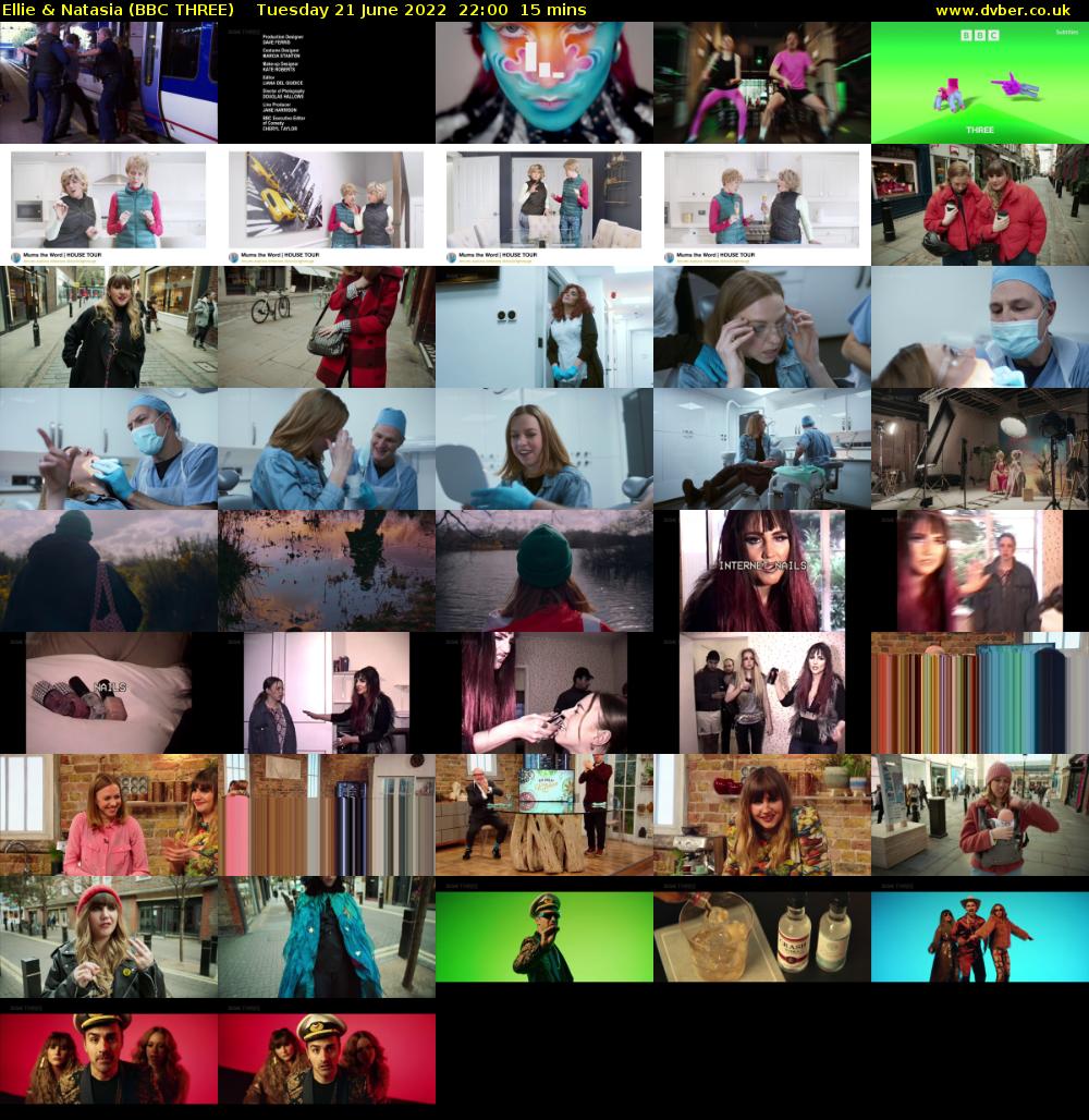 Ellie & Natasia (BBC THREE) Tuesday 21 June 2022 22:00 - 22:15