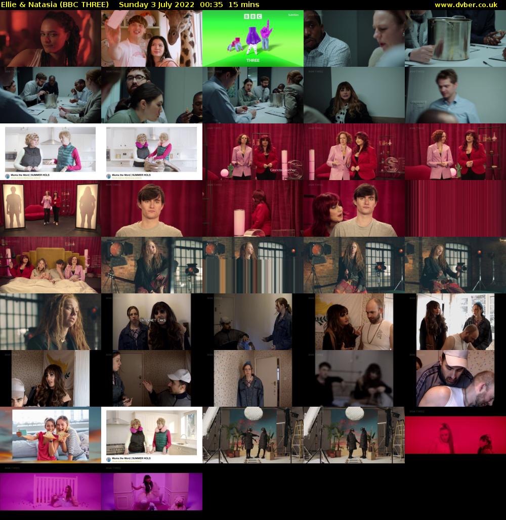 Ellie & Natasia (BBC THREE) Sunday 3 July 2022 00:35 - 00:50