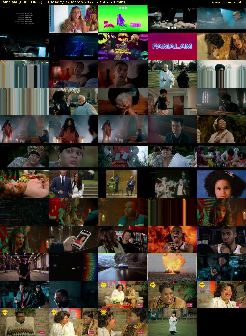 Famalam (BBC THREE) Tuesday 22 March 2022 22:45 - 23:05