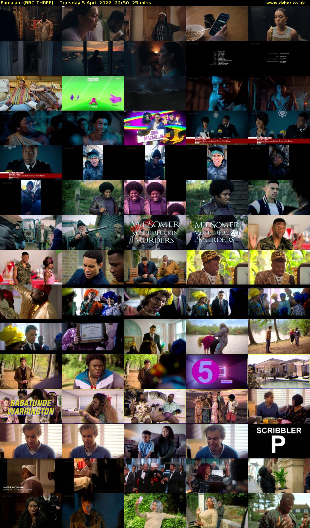 Famalam (BBC THREE) Tuesday 5 April 2022 22:50 - 23:15