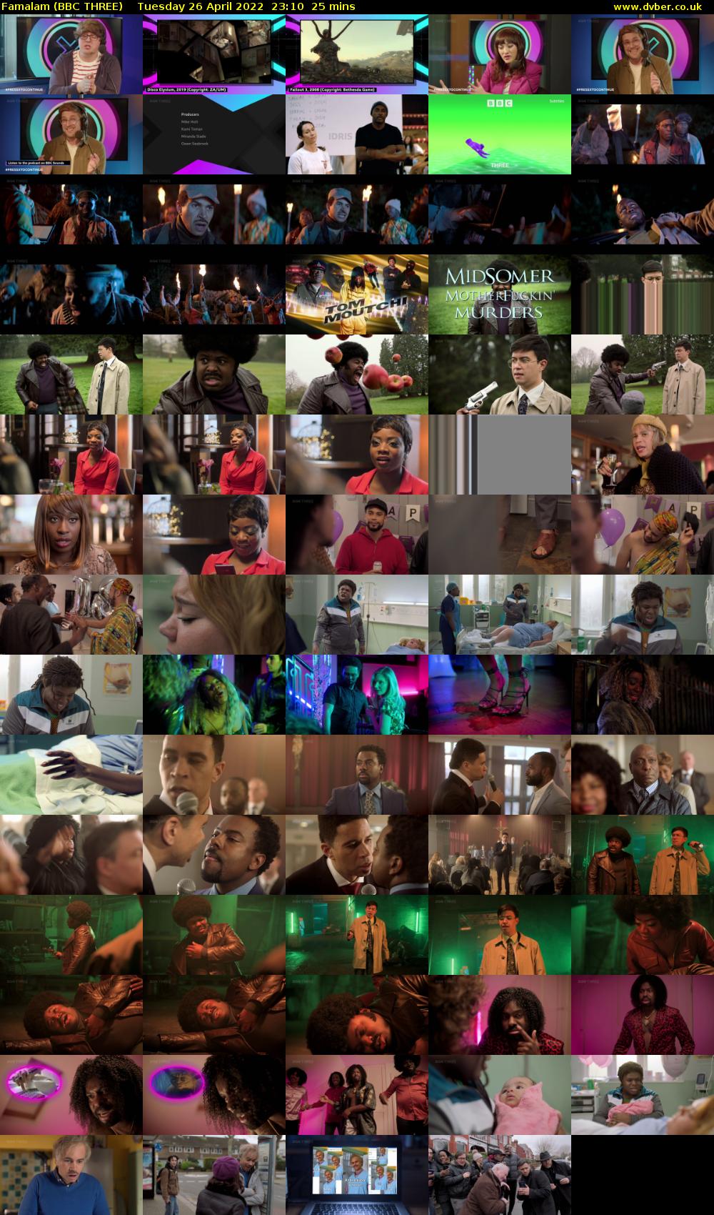Famalam (BBC THREE) Tuesday 26 April 2022 23:10 - 23:35