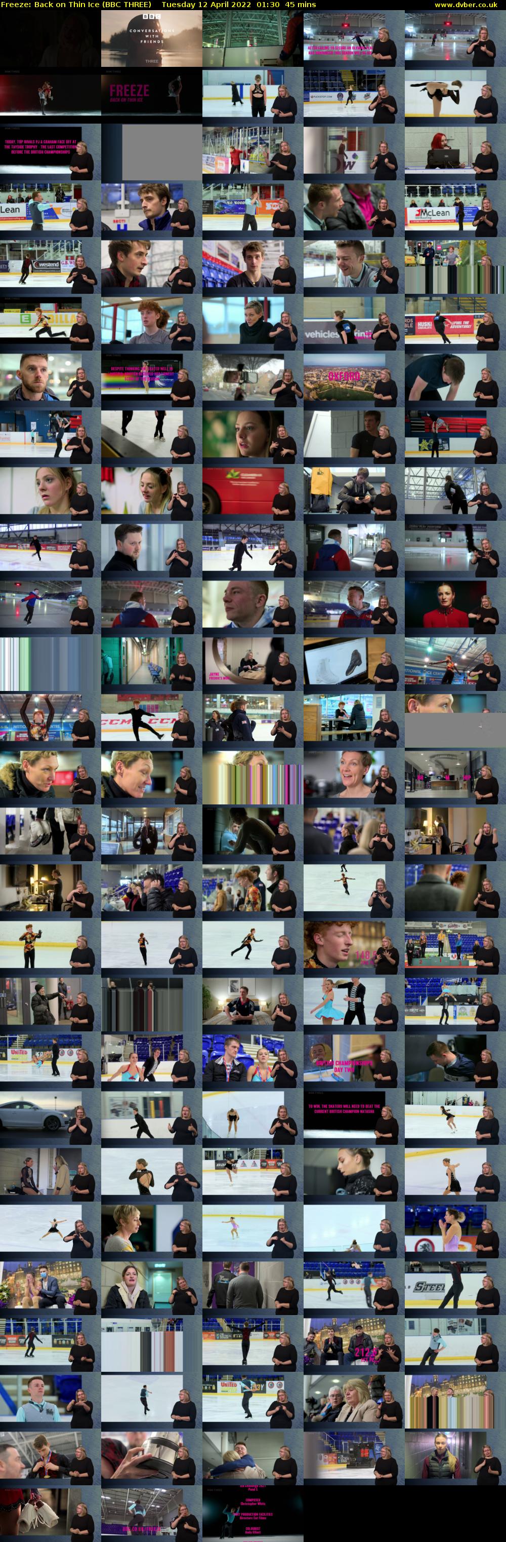 Freeze: Back on Thin Ice (BBC THREE) Tuesday 12 April 2022 01:30 - 02:15