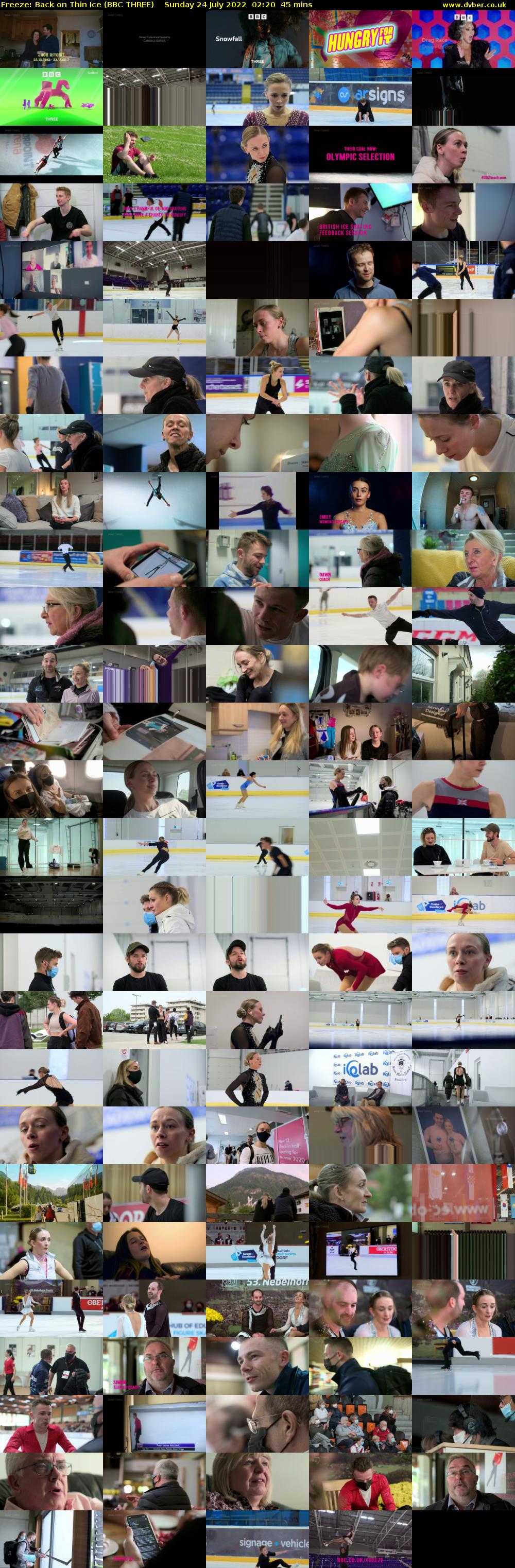 Freeze: Back on Thin Ice (BBC THREE) Sunday 24 July 2022 02:20 - 03:05